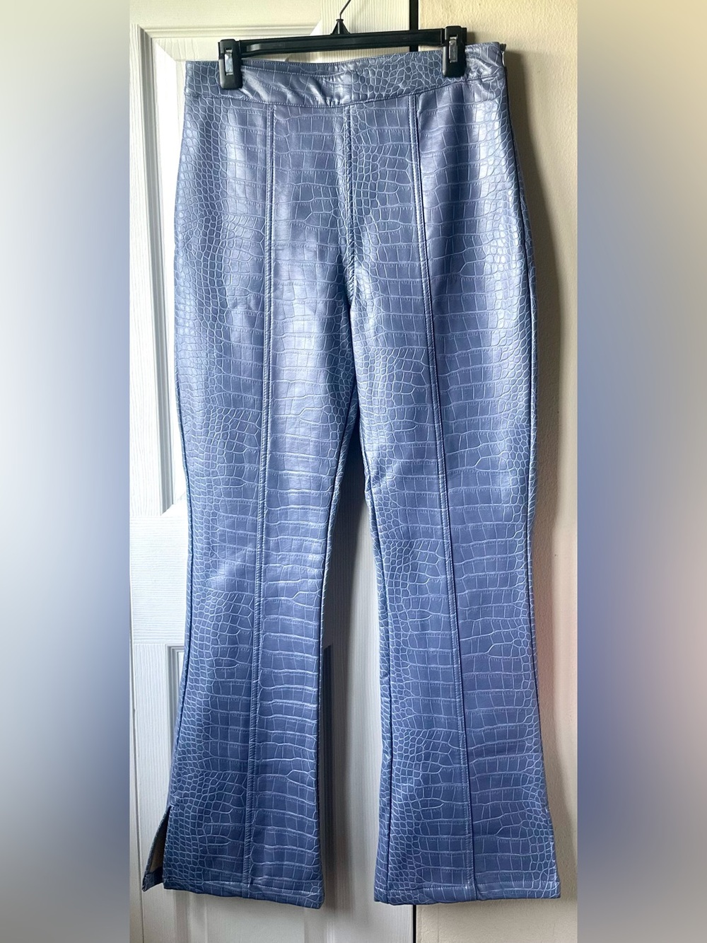 Hosbjerg by Free People Irah Croc Vegan Leather Pants Size M NWOT